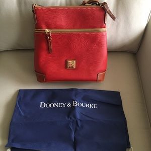 Dooney and Bourke Red Pebble Grain Crossbody NWT